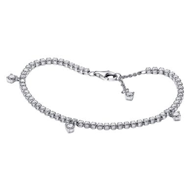 Pandora 592401C01 Tennisarmband Damen Funkelnde Tropfen Sterling-Silber 18 cm