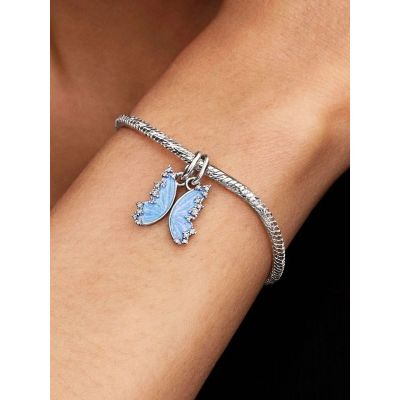 Pandora Schlangen-Gliederarmband Facette Herzverschluss Silber 594236C00