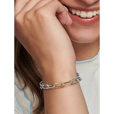 Pandora Me 769660C01 Charm Pavé Doppelter Styling-Link Damen 14 Karat Vergoldet