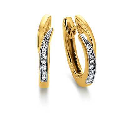 Viventy 780514 Ohrringe Creolen Damen Zirkonia Silber Gelbgold Vergoldet