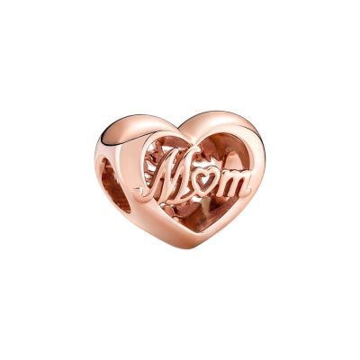 Pandora 781451C00 Charm Damen Dankeschön Mum Herz 14k Rosé Vergoldet