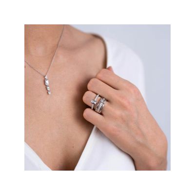 Viventy 782931 Ring Damen 15 Zirkonia Sterling-Silber Gr. 54