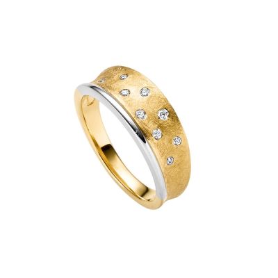 Viventy Ring Damen Zirkonia Eismatt Gelbgold Silber 787151/56