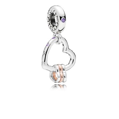 Pandora Charm-Anhänger Damen Herzen auf Herz 787247NLCMX 