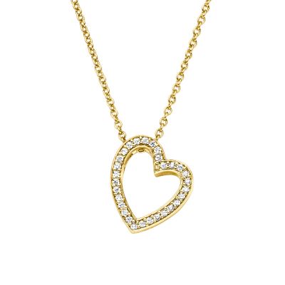 Viventy Halskette mit Anhänger Herz Zirkonia Silber Vergoldet 787742