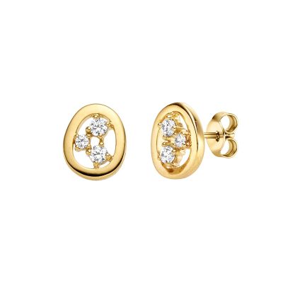 Viventy Ohrstecker Funkelnde Kreise Zirkonia Silber Vergoldet 788074