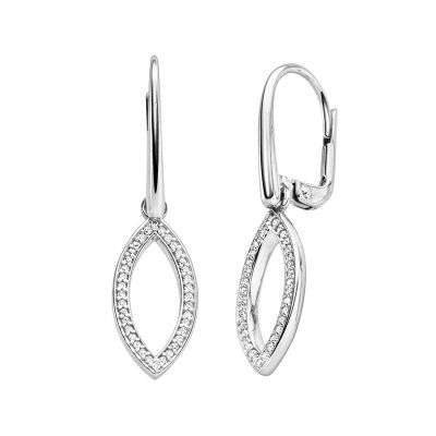 Viventy Ohrringe Damen Blätterform Zirkonia Sterling-Silber 788444