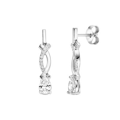 Viventy Ohrringe Damen Tropfenform Zirkonia Sterling-Silber 788584