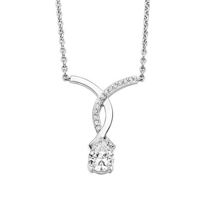 Viventy Collier Halskette Tropfenschliff Zirkon Sterling-Silber 788588