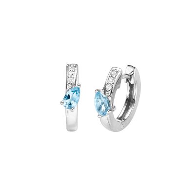 Viventy Creolen Damen Blautopas Zirkonia Sterling-Silber 788704