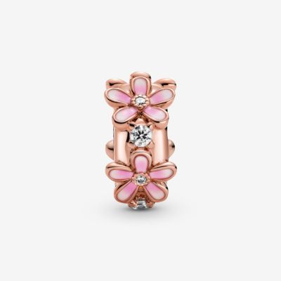 Pandora Rose 788809C01 Charm Zwischenelement Damen Rosa Gänseblümchen 