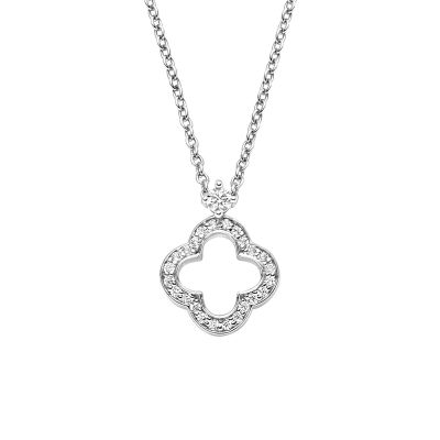 Viventy Halskette mit Anhänger 4-Eckigem Design Zirkonia Silber 788854