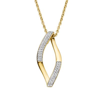 Viventy Halskette-Anhänger Organisch Zirkonia Silber Vergoldet 789122