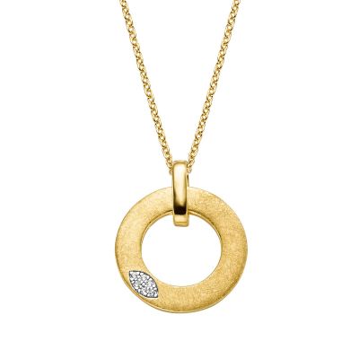 Viventy Halskette-Anhänger Schiffchen Zirkonia Silber Vergoldet 789142