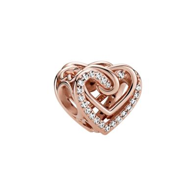 Pandora Rose 789270C01 Charm Funkelnde Verschlungene Herzen