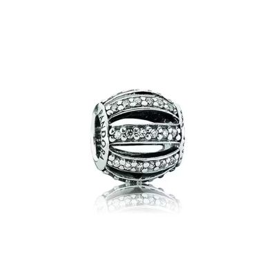 Pandora Charm Pavé-Kugel Zirkonia Sterling-Silber 791115CZ