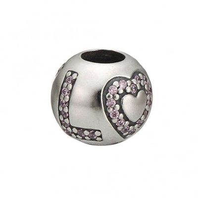 Pandora Charm Glitzerndes Love Sterling-Silber 791196PCZ