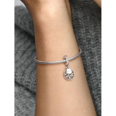 Pandora Charm-Anhänger Damen Sparkling Family Tree Silber Gold 791728CZ 