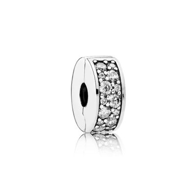 Pandora 791817CZ Charm Clip Pavé-Glanz Sterling Silber