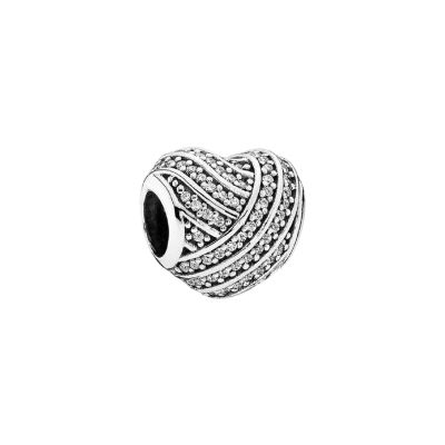 Pandora Charm Herz Liebeslinien Zirkonia Sterling-Silber 791885CZ 