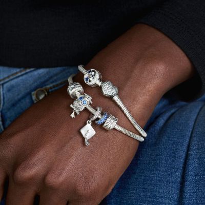 Pandora 791892 Charm-Anhänger Damen Schulabschluss-Mütze Sterling-Silber