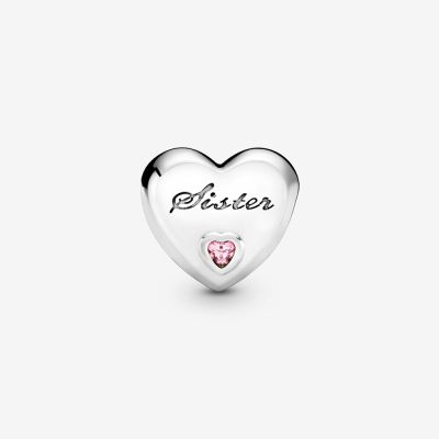 Pandora 791946PCZ Charm Sister Schwesternliebe Sterling-Silber