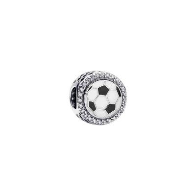 Pandora Charm Fußball Emalie Zirkonia Sterling-Silber 792016CZ_E075