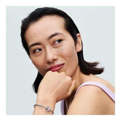 Pandora 793241C00 Charm Umschlungenes Rosafarbenes Murano-Glas Silber