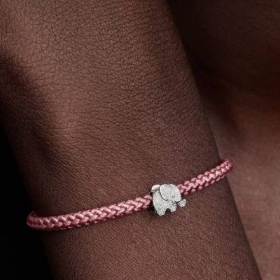 Pandora Mini-Charm Elefant Strukturiert Sterling-Silber 794528C00