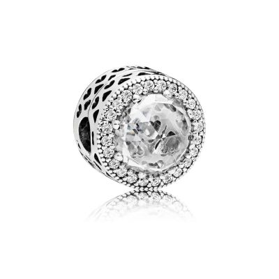 Pandora Charm Strahlenkranz der Herzen Zirkonia Weiss Silber 796239CZ