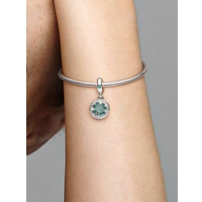 Pandora 797906NRGMX Charm-Anhänger Dazzling Clover Silber
