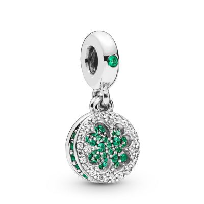 Pandora 797906NRGMX Charm-Anhänger Dazzling Clover Silber