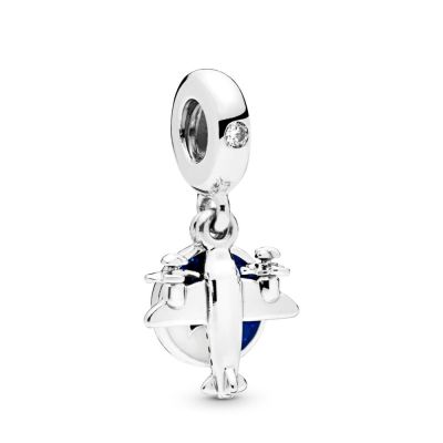 Pandora 798027CZ Charm-Anhänger Propeller Plane Sterling-Silber