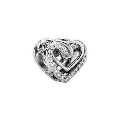 Pandora 799270C01 Charm Funkelnde Verschlungene Herzen Silber