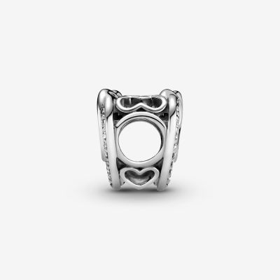 Pandora 799270C01 Charm Funkelnde Verschlungene Herzen Silber