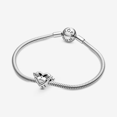 Pandora 799367C00 Charm Damen Herz Engelsflügel Mum Sterling-Silber