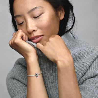 Pandora 799535C00 Charm Damen Kätzchen und Garnknäuel  Sterling-Silber