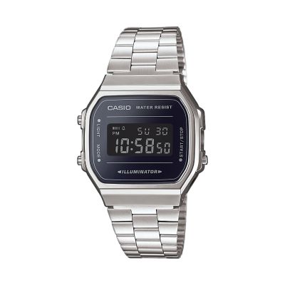 Casio A168WEM-1EF Unisex-Uhr Vintage Iconic Quarz Edelstahl-Armband