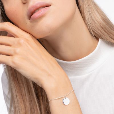 Thomas Sabo A1960-001-21 Armband Damen Gravurplatte Rund Silber 19 cm