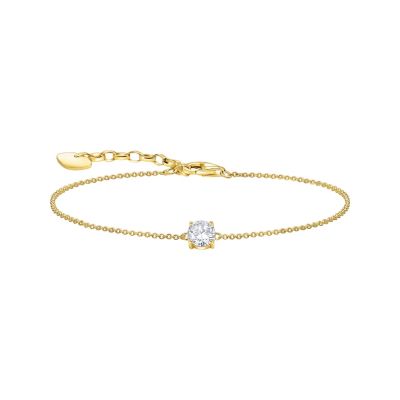 Thomas Sabo Armband Damen  Zirkonia-Anhänger Vergoldet A2156-414-14-L19V