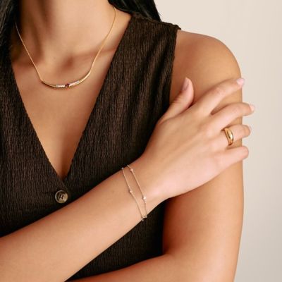 Thomas Sabo Armband Damen Doppelreihig Zirkonia Silber A2216-051-14