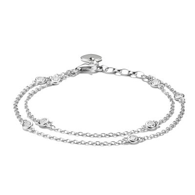 Thomas Sabo Armband Damen Doppelreihig Zirkonia Silber A2216-051-14