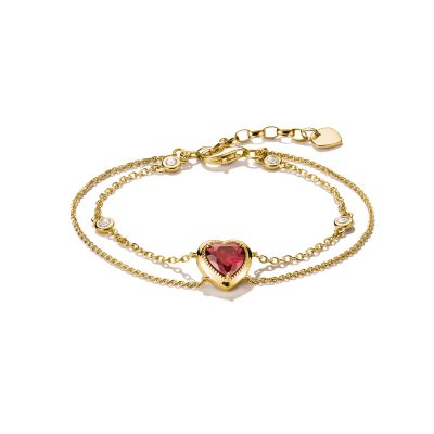 Thomas Sabo Armband Zweireihig Herz Elyndra 18K Vergoldet A2222-414-10