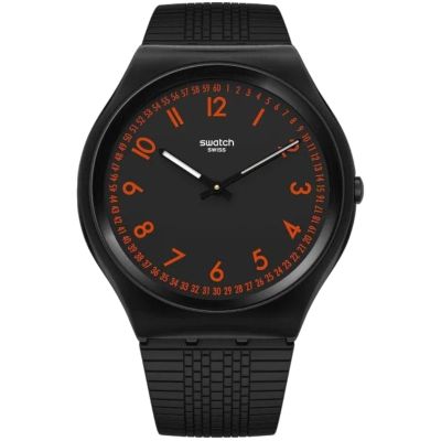 Swatch SS07B106 Armband-Uhr Brushed Red Analog Quarz Kautschuk-Band Ø 42 mm