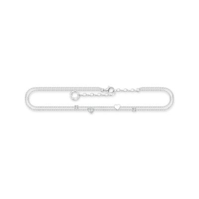 Thomas Sabo Fusskette Herzen und Zirkonia Sterlingsilber AK0040-051-14