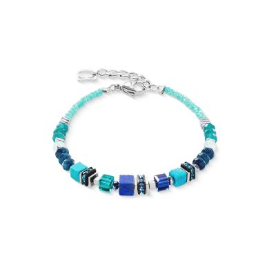 Coeur de Lion Armband Wave Precious Flow Teal Silber-Ton 3046/30-0607