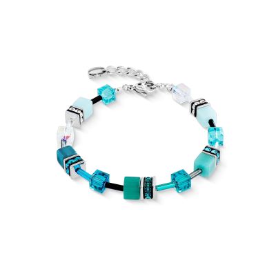 Coeur de Lion Armband GeoCUBE® Iconic Teal Silber-Ton 2838/30-0624
