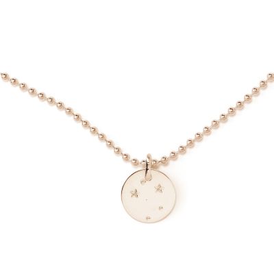 Beka & Bell 5004 Halskette mit Anhänger Soli Sternzeichen Ø 10 mm Silber Roségold