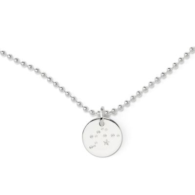 Beka & Bell 5024 Halskette mit Anhänger Damen Sternzeichen Waage Silber