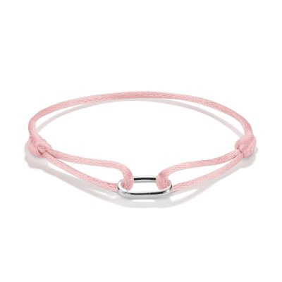 Thomas Sabo Charm-Armband Damen Connect Textil Pink Silber C1210-001-9